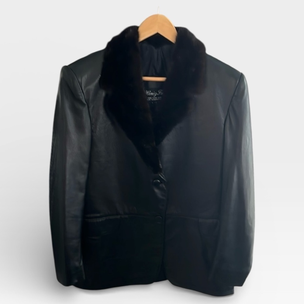 Vintage Henig Fourth Generation Mink and Leather Jacket EUC